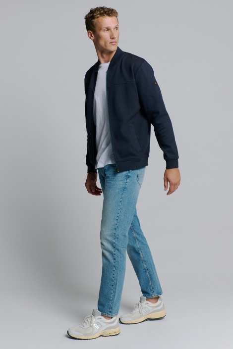NO-EXCESS sweater full zipper jacquard mix bo